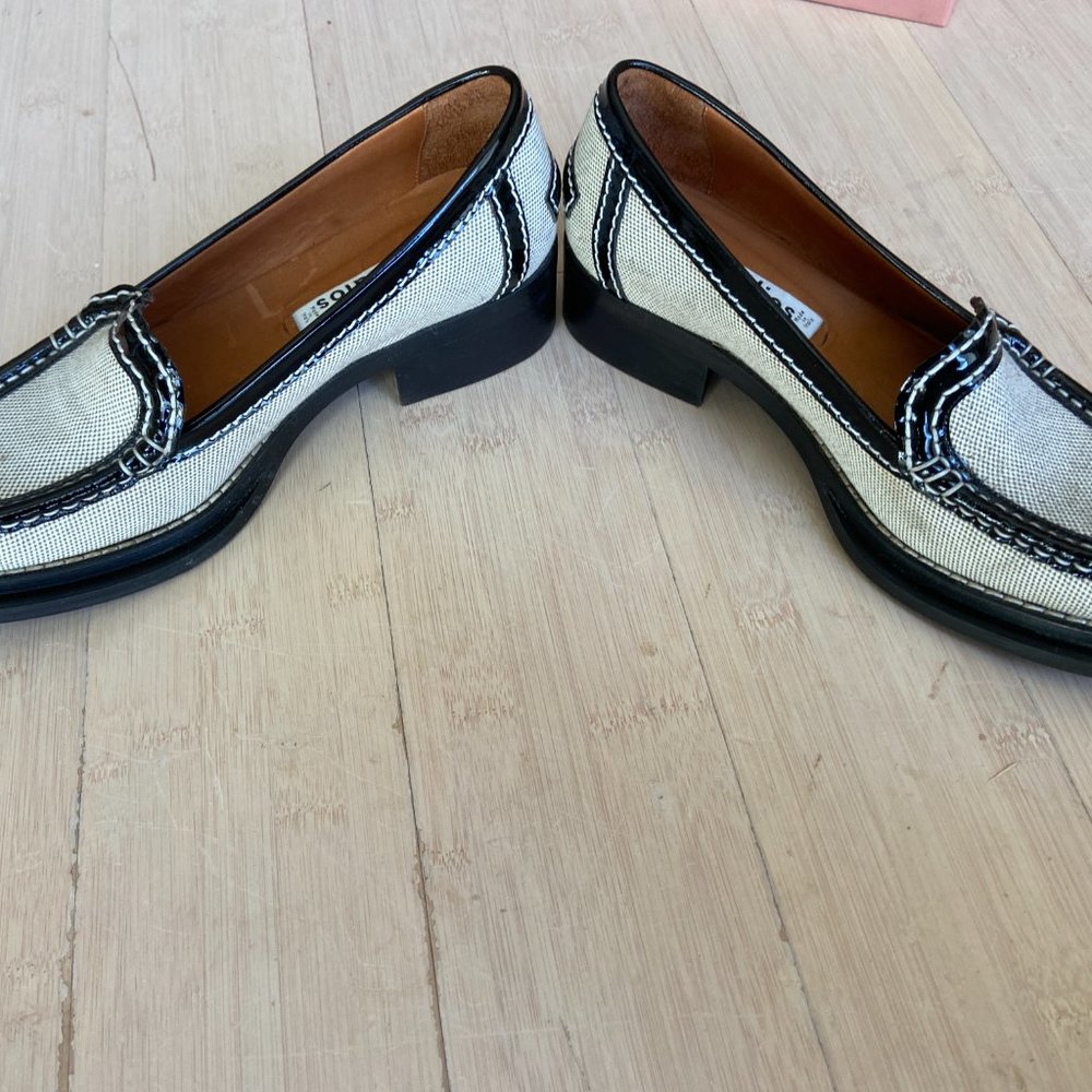 Acne Studios Women's Black Penny Canvas Loafers - Picture 7 of 10